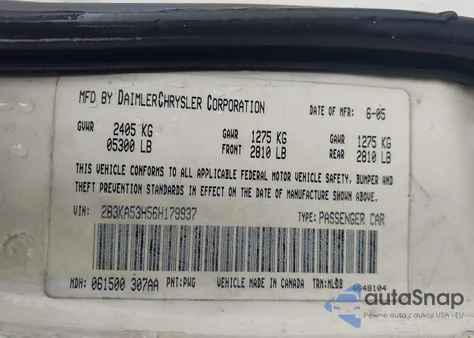 2006 Dodge Charger Rt from USA, damaged, VIN 2B3KA53H56H179937